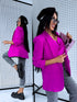 Vivid Fuchsia, ONE SIZE jacket with gathered sleeves